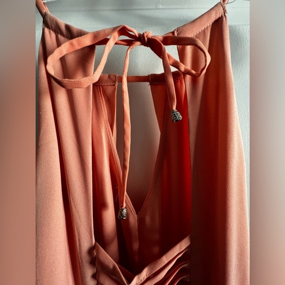 NWT Greylin Peach Lattice Back Cocktail Dress - Picture 3 of 6